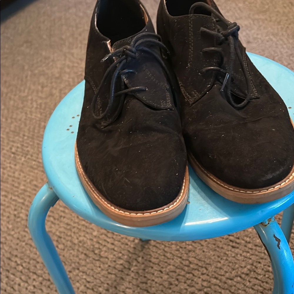 H&M Black Oxfords Sleek Lace Detailing